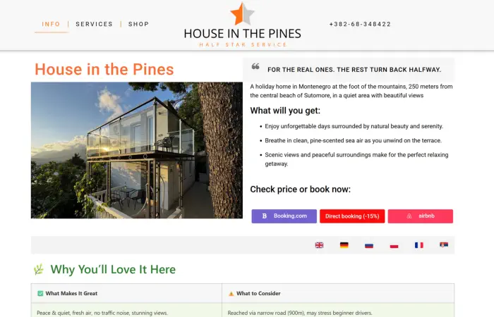 House in the Pines — Montenegro