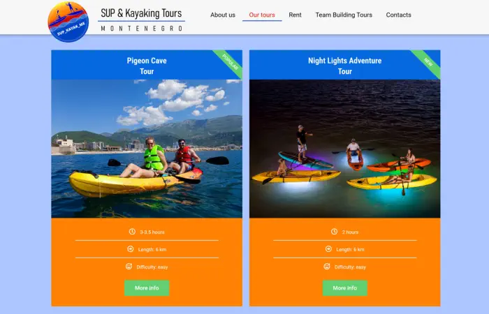 SUP Kayak Budva — Montenegro