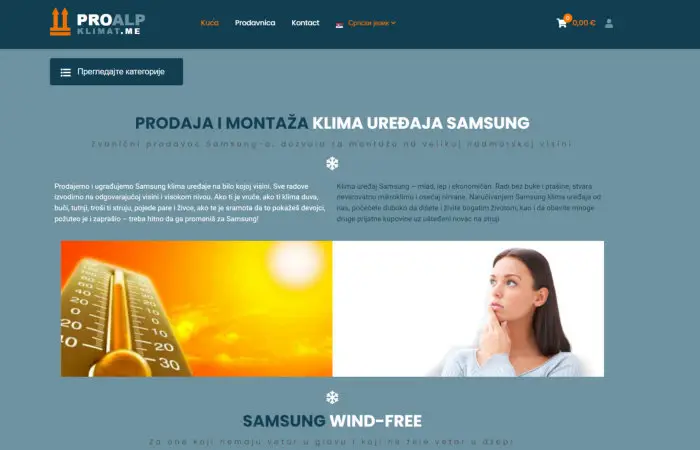 Order web site in Montenegro